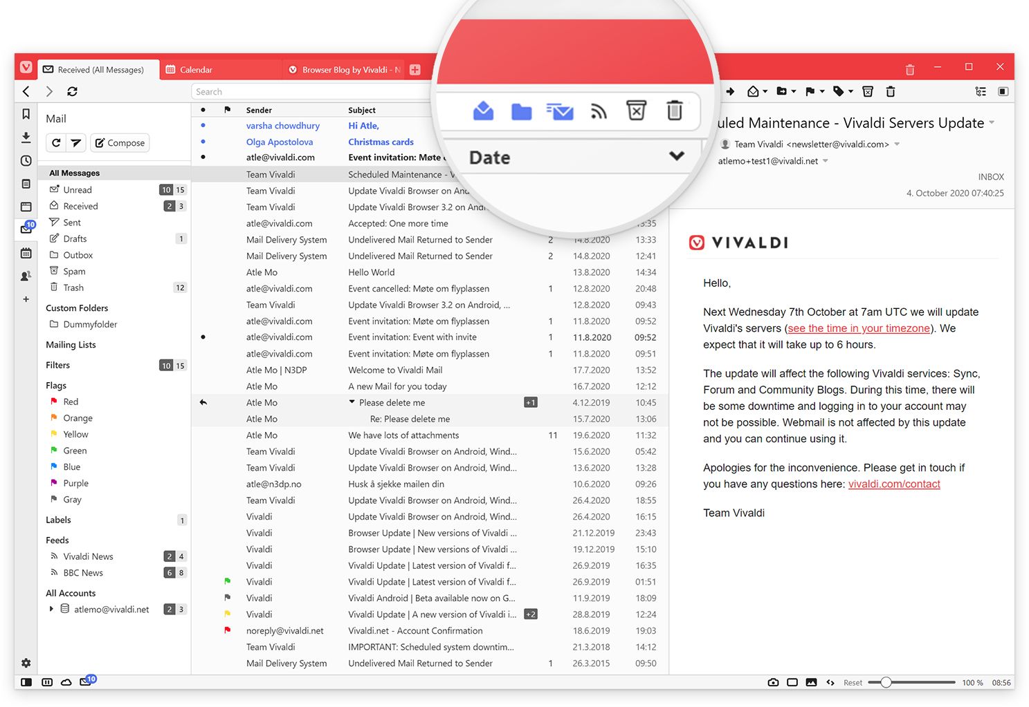 Navegador Vivaldi agora possui cliente de e-mail
